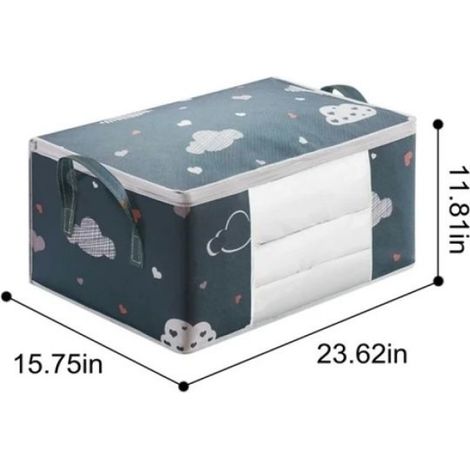2 Sacs de rangement pliables pour couettes, oreillers, couvertures king size, anti-poussière et humidité, organisation literie (1/4)