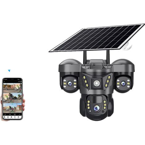 Cámara IP, resolución de 12 MP, visión nocturna, conexión Wi-Fi, tarjeta de 128 GB. (1/2)
