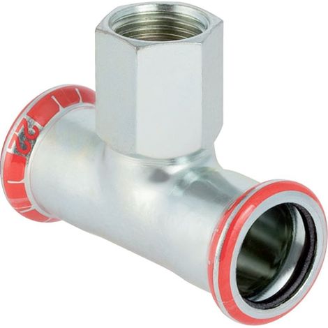 Geberit Mapress C-Stahl T-Stück mit Innengewinde, DN 32 / 15 / 32, dø 35 mm, 21312 (1/5)