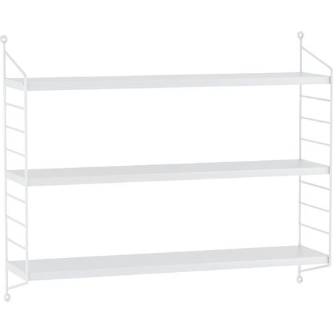 Estante de pared ajustable de 3 niveles 50 x 60 x 15 cm blanco mate 030007052 (1/4)
