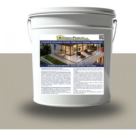 Etanchéité circulable toiture, terrasse et parking à pente zéro - 25 Kg Gris silex - MATPRO
