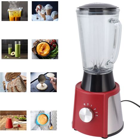 Küchenmixer, 1500 ml + 500 ml Behälter, Multifunktions-Standmixer für Shakes, Fruchtsäfte, EU-Stecker, 220 V, Rot (1/5)
