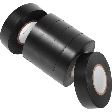 6 rouleaux de ruban isolant électrique en PVC noir pour câbles, la (1/5)