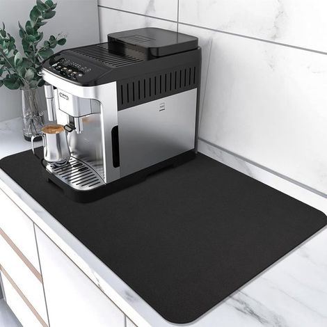 Abtropfmatte für Geschirr – Küchentrockenmatte – Zum Trocknen von Geschirr – Schnelle Wasseraufnahme – 60 x 40 cm – Schwarz (1/5)