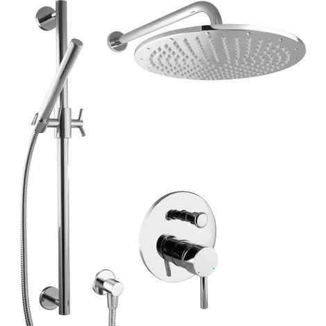 Système de douche encastré complet PaulGurkes avec barre de douche
