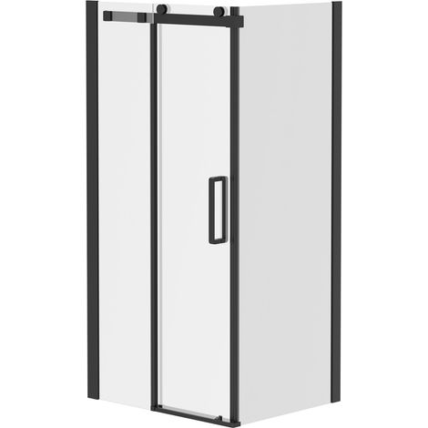 Series 10 Colore Matt Black Roller 1000mm x 800mm Sliding Door Shower Enclosure (1/5)