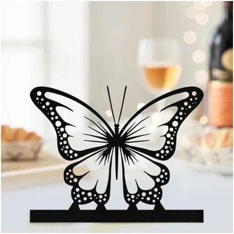 Bougeoir Papillon Photophore, Décoration Printemps Noir Bougeoir Papillon Métal 4cm Bougie pour Bougeoirs Bâton Bougies Chauffe-Plat Décoration Table Pâques Décoration Printemps Décoration en Métal (1/5)