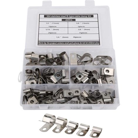 Stainless Steel Resistant Cable Clamp Kit for Cable Management