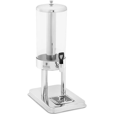 Dispensador de bebidas 5,5 litros con sistema de enfriamiento acero inoxidable / plástico acero inoxidable policarbonato plateado 140009058 (1/5)