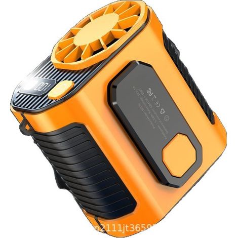 Ventilateur de taille portable, refroidissement turbo à 10 vitesses, lampe torche LED et affichage numérique (1/4)