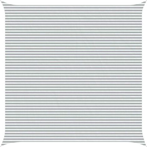 Voile d'ombrage gris clair et blanche, 7 x 7 mètres (1/5)