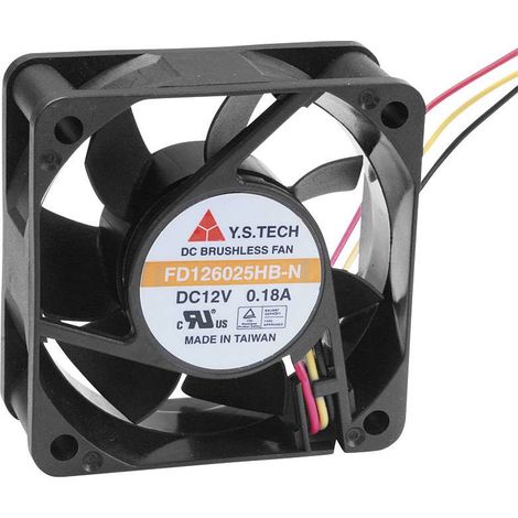 YS TECH FD126025HB-N(2A7) Ventilateur axial 12 V/DC 42.66 m³/h (L x l x H) 60 x 60 x 25 mm A762401