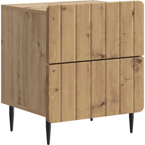 Armadio da Notte Rovere Artigianale 43 x 34,5 x 49,5 cm vidaXL