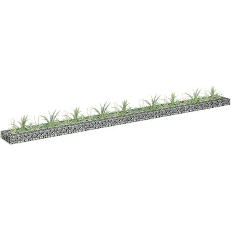 Lit surélevé à gabion Jardinière à gabion Panier de Gabion de Jardin décoratif Acier galvanisé 360x30x10 cm KOL6674 (1/5)