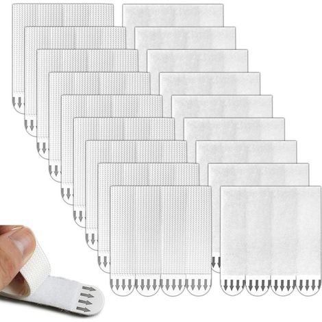 Lot de 36 paires (72 bandes) de bandes de suspension très résistantes, autocollants pour cadre photo pour mur, bandes de fixation double face, fixation murale amovible sans dommages po (1/5)