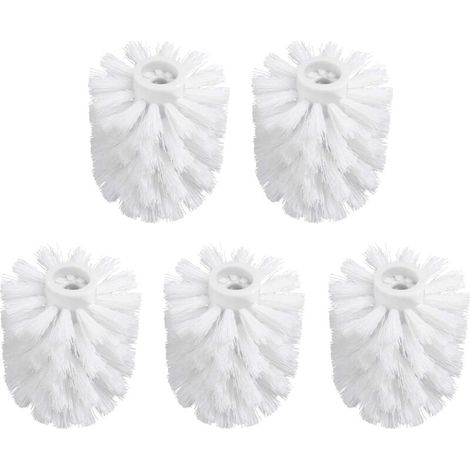 WC-Bürstenkopf Ersatz, 5er Pack, Weiß, Gewinde 16 mm, Durchmesser 7 x 9,5 cm (1/3)