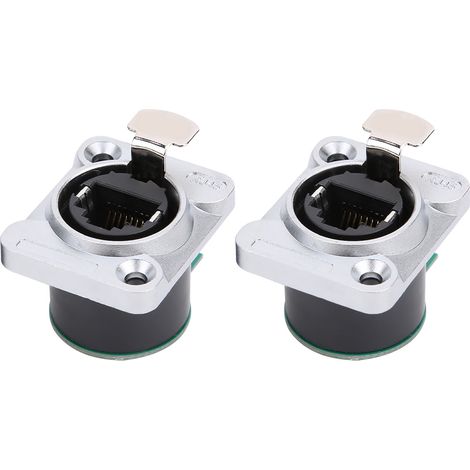 2 connecteurs RJ45 pour panneau PCB, matériau isolant ignifuge résistant, boîtier injecté EL-RJ-WH5, lot de 2 pièces (1/5)