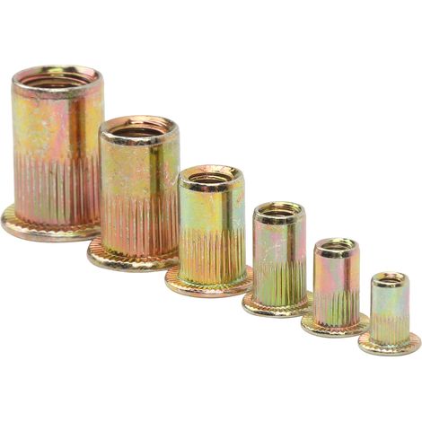 150-teiliges Set aus Nietmuttern und Einsatzmuttern aus Zinklegierung, Größen M3, M4, M5, M6, M8, M10, Hardware-Zubehör (1/5)