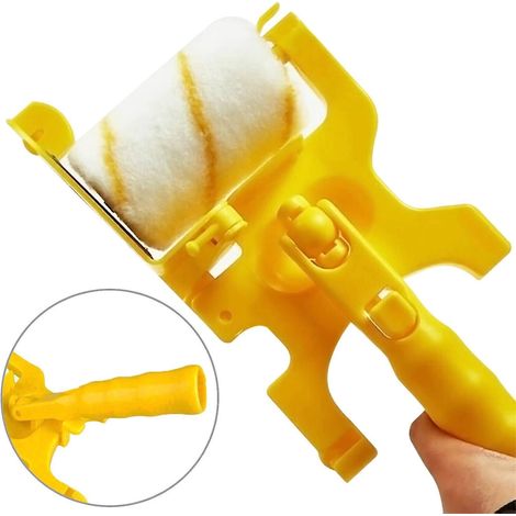 clean Cut Paint Edger Roller Brush, Brosse De Nettoyage Amovible Multifonctionnelle Outils S Pour Plafond Mural 1 Set Longue Poigne (1/5)