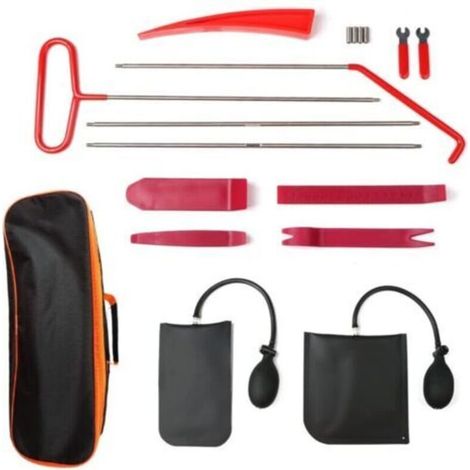 Kit de herramientas de 14 piezas para desmontar molduras con bomba de aire para abrir puertas - Kit de reparación de automóviles