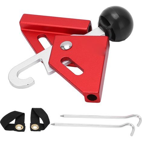 Embout de mât de tente avec œillet pour fixation, capuchon de protection rouge pour piquet. (1/5)