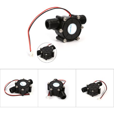 Leistungsstarker 10-W-Mikro-Wasserkraftgenerator zum Laden – Gleichstrom 0–80 V, robustes Kunststoffmaterial, Abmessungen 8,6 x 4,7 x 3 cm, Schwarz, 1 Stück