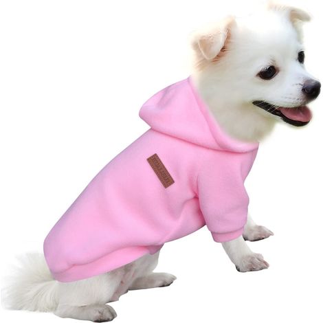 Sweat à Capuche en Polaire pour Chien Vêtement Chaud et Confortable pour Petit Chien Chiot Automne Hiver (1/5)