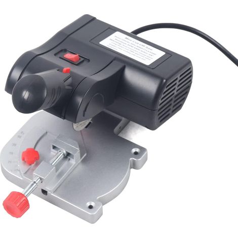Tronzadora eléctrica de 90 W y 4500 rpm para cortar madera y metal, corte a 45°, minicorte, tronzadora con hoja de sierra para metal y resina