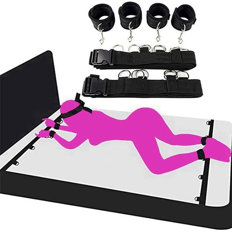 Kit de démarrage de Yoga Noir avec Sangles en Nylon réglables et Boucles Multiples