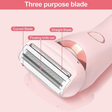 Tondeuse maillot 2 en 1 pour utilisation sur peau sèche ou humide, nouveauté 2025 : épilation indolore, têtes amovibles, rasoir électrique avec fonction glisse, convient pour les jambes, les bras et l (1/4)