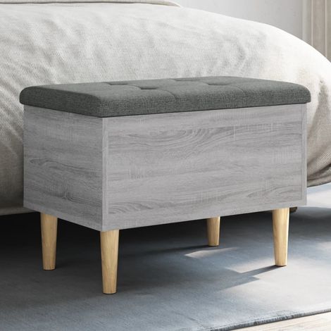 Sitzbank mit Stauraum Grau Sonoma 62x42x46 cm Holzwerkstoff vidaXL (1/5)