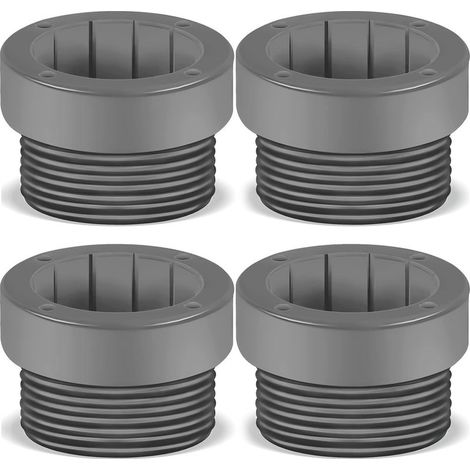Lot de 4 adaptateurs filetés pour stabilisateur de parasol de piscine, manchons de fixation pour poteau de parasol de piscine, insert stabilisateur pour terrasse extérieure, 4,4 cm (1/4)
