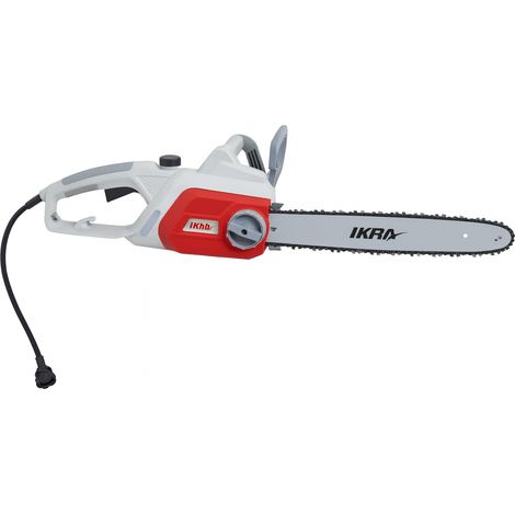 Tronçonneuse Electrique 2200W Guide 40 cm Poignée 2 mains Anti-vibration Tendeur de chaine sans outil IKRA