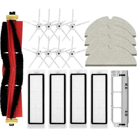 Accessoires pour aspirateur Roborock S5 S50 S51 S55 S6 S60 S6 Pure : filtre HEPA, chiffon de nettoyage, brosse principale latérale et pièces de rechange. (1/5)