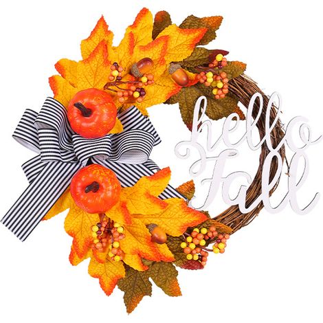Guirlande D'automne En Branches Séchées, Lettres Et Feuilles D'Érable Pour Fête De L'Action De Grâce (1/2)