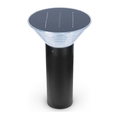 Poste Solar LED Cónico 4W 420lm Estanco IP65 IK06 Ø258mm 380mm - Blanco Natural 4000K (1/5)