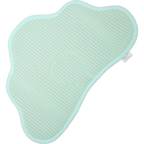 Oreiller bébé respirant pour un sommeil optimal, ultra-fin et évacuant l'humidité, en mélange de coton vert. (1/5)