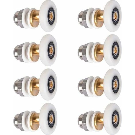 Shower door - Shower door casters, casters, sliding casters, replacement casters, 8 pieces, 27mm