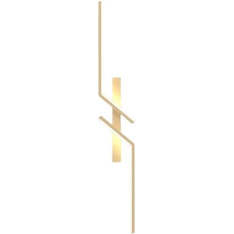 LED Indoor Wall Light, 80cm 12W Modern Acrylic Wall Lamp with Warm Light 3000K, Gold (1/2)