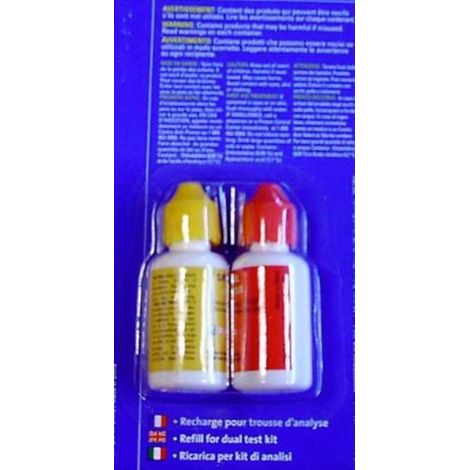 PISCINA KIT FACILE USO cloro + ph ricambio per kit ANALISI ACQUA CLORO 2 BOCCETT (1/2)