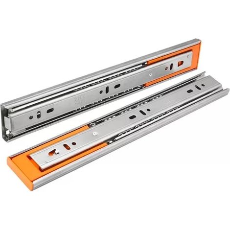 Glissières de tiroir en acier inoxydable à fermeture amortie, rail 16 (1/5)