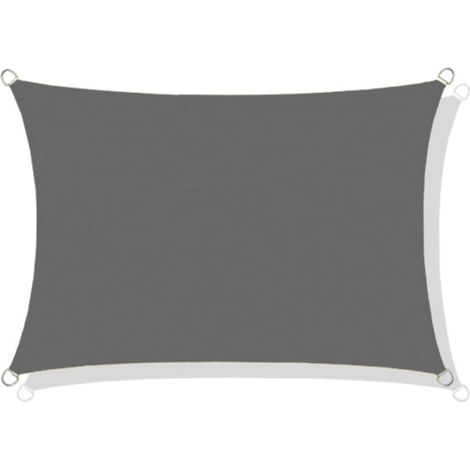 Voile d'ombrage codura imperméable 4x3 m gris foncé