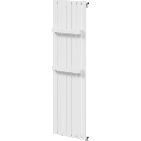 Dalton White 1600mm x 528mm Single Panel Radiator with Twin Towel Rails (1/5)