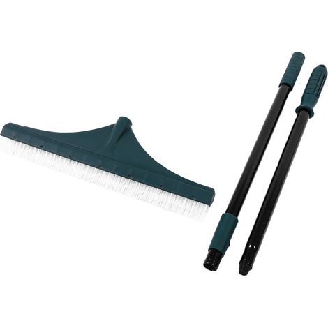 Râteau à gazon artificiel, facile à enlever rapidement les feuilles, brosse à gazon, balai à feuilles de pelouse avec poignée à 3 sections pour le nettoyage de la cour