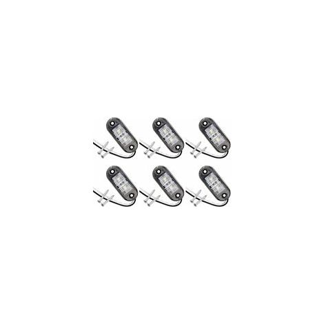 Lot de 6 feux de position latéraux à LED pour voiture, remorque, camping-car, caravane, vélo, moteur (1/5)