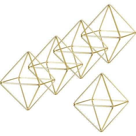 Geometrische Metall Luftpflanzenständer in Gold 5 Stück Pack