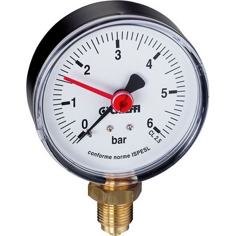 CA Manometer 0-10 bar, 50 mm Durchmesser 1/4Zoll radial (1/5)
