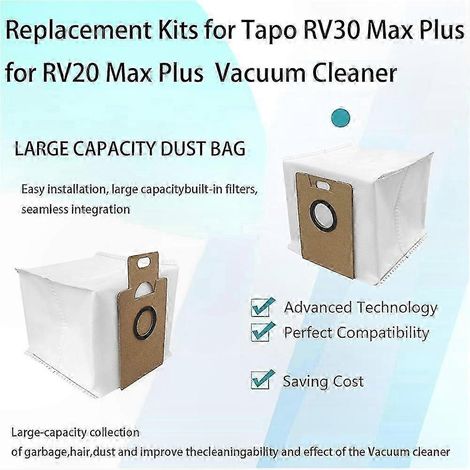 Staubsaugerbeutel kompatibel mit RV30 Max Plus und RV20 Max Plus, Ersatzteile und Zubehör (1/4)