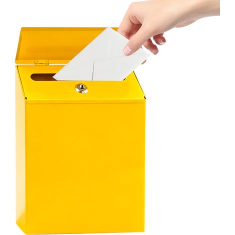 Boîte aux lettres murale en métal, 22 6,5 29 cm, boîte aux lettres avec serrure, petite, boîte aux lettres décorative colorée avec clés, clôture en fer artistique pour la maison, bureau, jardin (1/5)