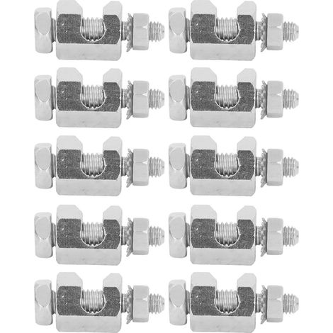 10PCS Écrous et boulons pour Panneaux solaires photovoltaïques, Serre câble de Mise à la Terre pour Fils Nus, raccord boulonné sûr pour câble de Mise à la Terre, Serre câble de mis (1/5)